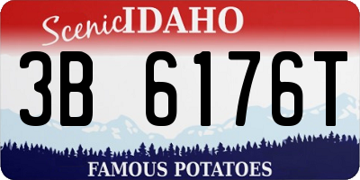 ID license plate 3B6176T