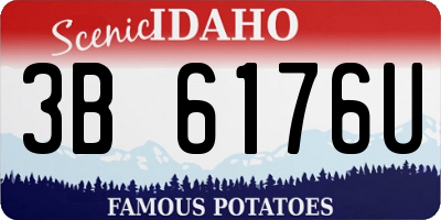 ID license plate 3B6176U