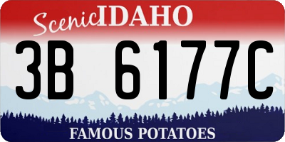 ID license plate 3B6177C