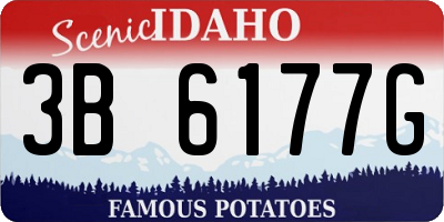 ID license plate 3B6177G