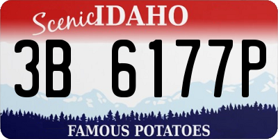 ID license plate 3B6177P