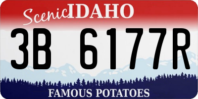 ID license plate 3B6177R