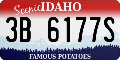ID license plate 3B6177S