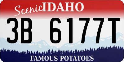 ID license plate 3B6177T