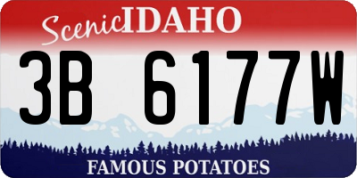 ID license plate 3B6177W