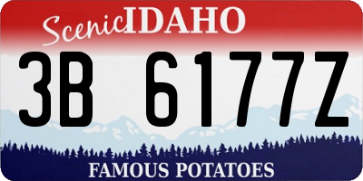 ID license plate 3B6177Z