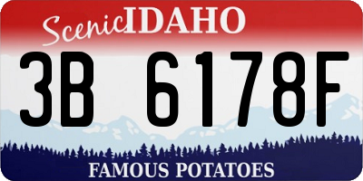 ID license plate 3B6178F