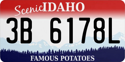 ID license plate 3B6178L