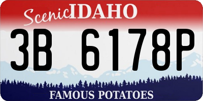 ID license plate 3B6178P