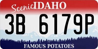 ID license plate 3B6179P