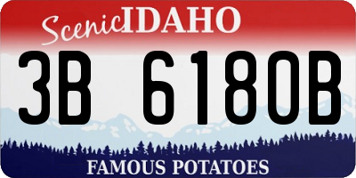 ID license plate 3B6180B
