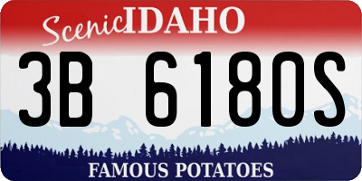 ID license plate 3B6180S