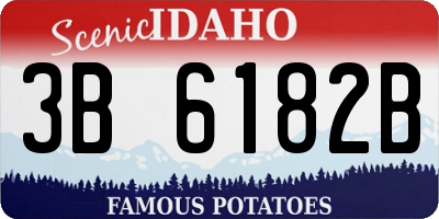 ID license plate 3B6182B