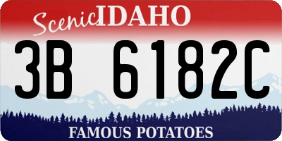 ID license plate 3B6182C