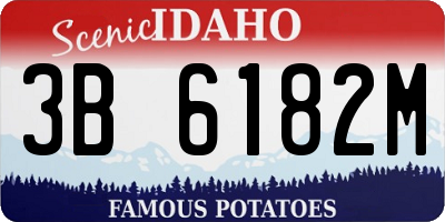 ID license plate 3B6182M