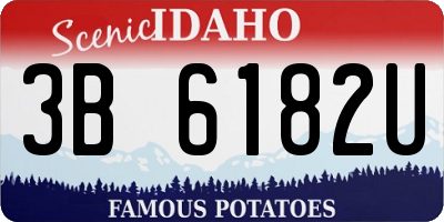 ID license plate 3B6182U
