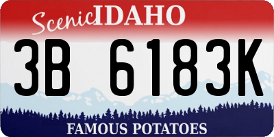 ID license plate 3B6183K