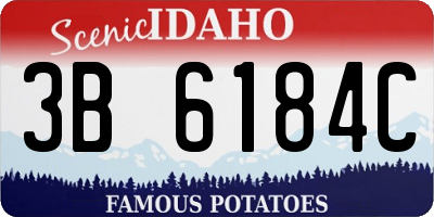 ID license plate 3B6184C