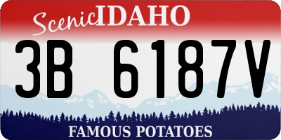 ID license plate 3B6187V