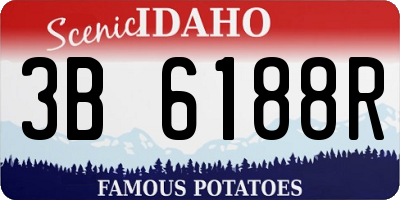 ID license plate 3B6188R