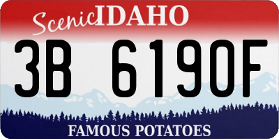 ID license plate 3B6190F