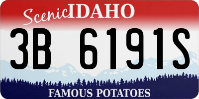 ID license plate 3B6191S