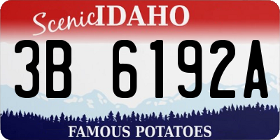 ID license plate 3B6192A
