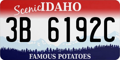 ID license plate 3B6192C