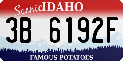 ID license plate 3B6192F