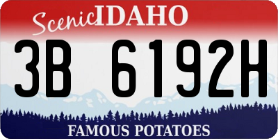 ID license plate 3B6192H