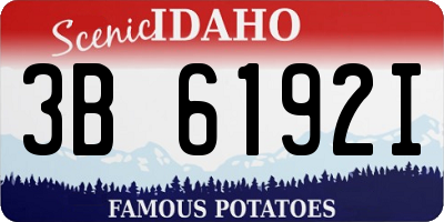 ID license plate 3B6192I