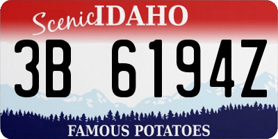 ID license plate 3B6194Z
