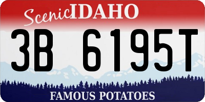 ID license plate 3B6195T