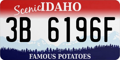 ID license plate 3B6196F