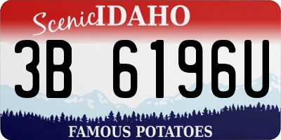 ID license plate 3B6196U