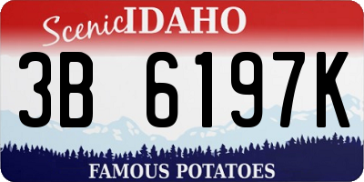 ID license plate 3B6197K