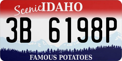 ID license plate 3B6198P