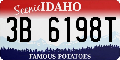 ID license plate 3B6198T