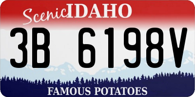 ID license plate 3B6198V