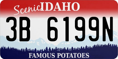 ID license plate 3B6199N