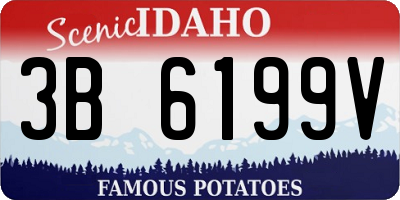 ID license plate 3B6199V
