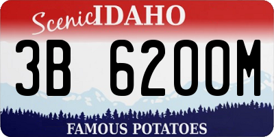 ID license plate 3B6200M