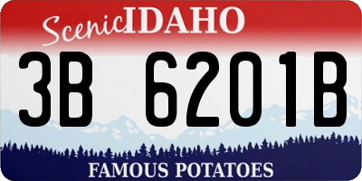 ID license plate 3B6201B