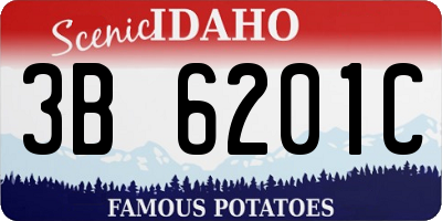 ID license plate 3B6201C