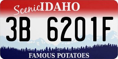 ID license plate 3B6201F