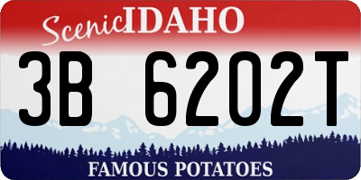 ID license plate 3B6202T