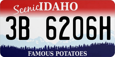 ID license plate 3B6206H