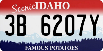 ID license plate 3B6207Y