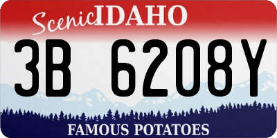 ID license plate 3B6208Y