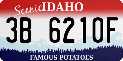 ID license plate 3B6210F